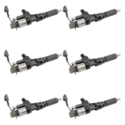 6PCS Iniettori di Carburante 095000-6593 Fit Denso Fit Hino J08E Fit Kobelco SK330-8