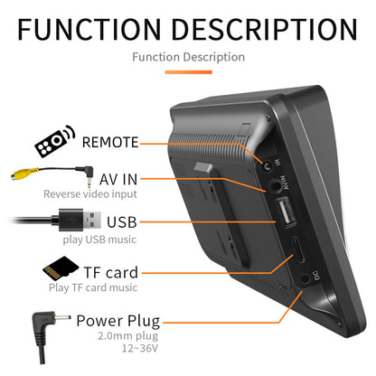 Telecomando per parasole Bluetooth multimediale per auto MP5 wireless Carplay da 7 pollici