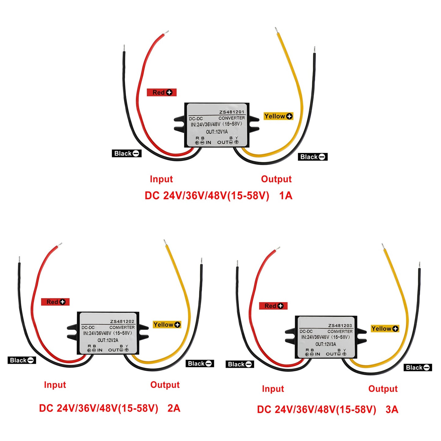 Convertitore DC-DC impermeabile 24V 36V 48V Step Down a 12V Modulo di alimentazione