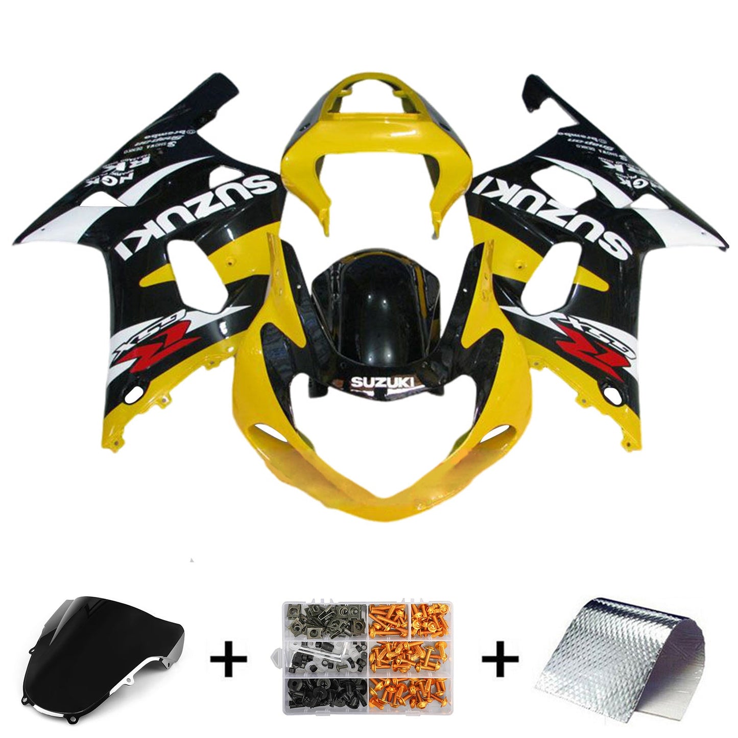 Amotopart Suzuki GSXR1000 2000-2002 K1 K2 Kit carena Carrozzeria Plastica ABS