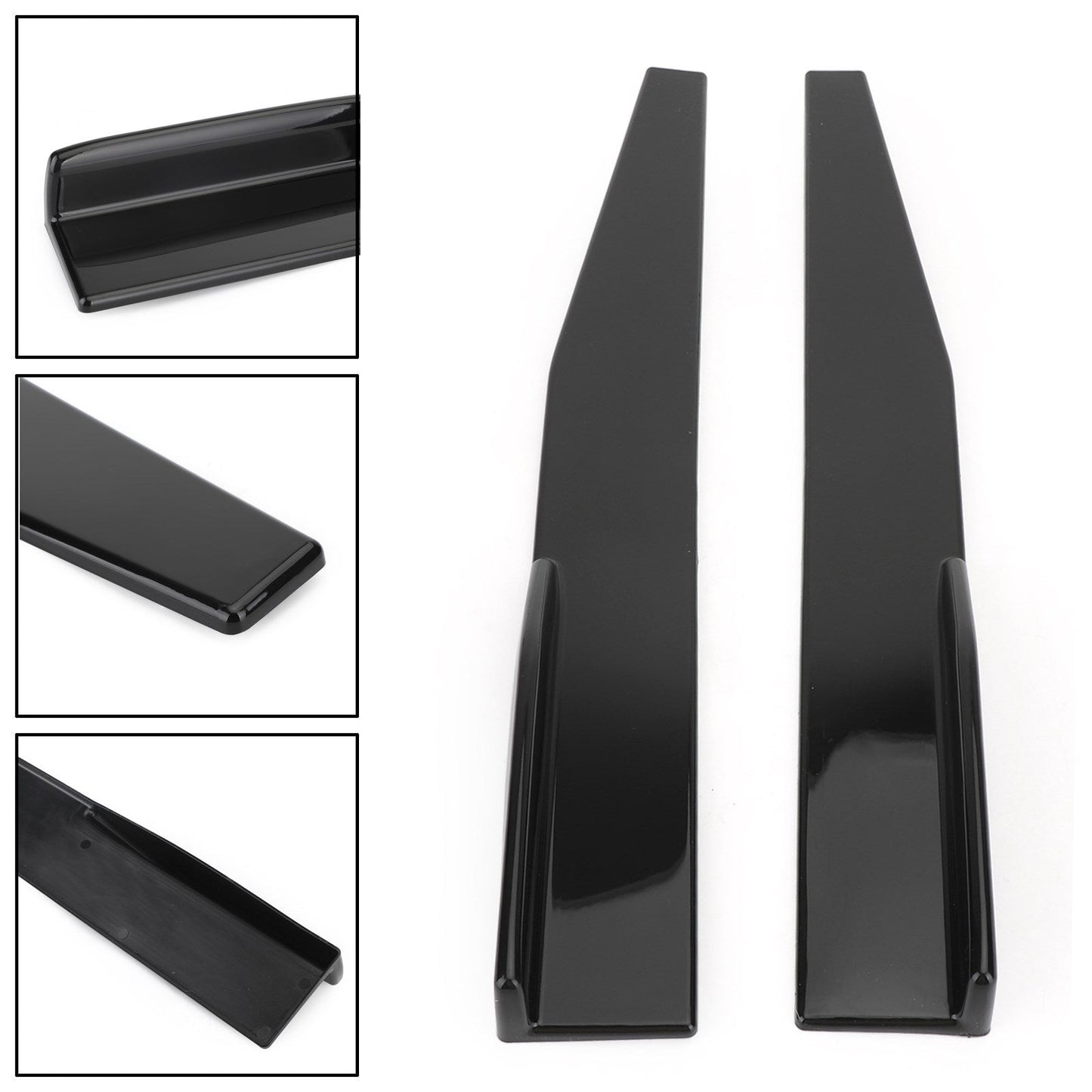 Coppia 86cm Car Gloss Black Side Minigonne Rocker Splitter Diffusore Winglet Wings Generico