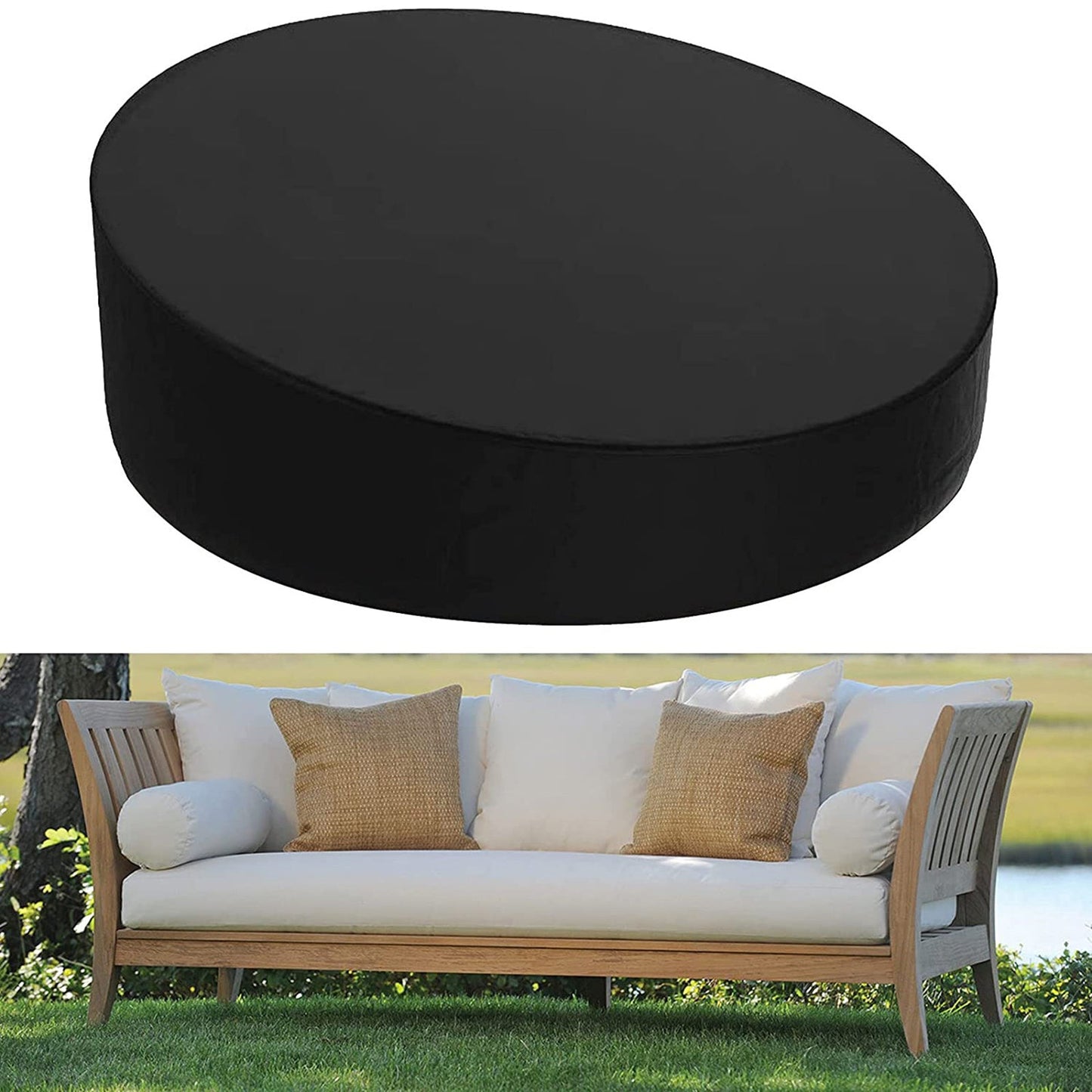 Impermeabile Pesante Esterno Divano Poltrona Mobili Copertura Lettino Da Giardino Patio Rotondo