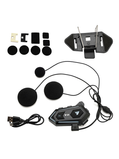 Casco auricolare Bluetooth auricolare lettore wireless universale Y20 per moto