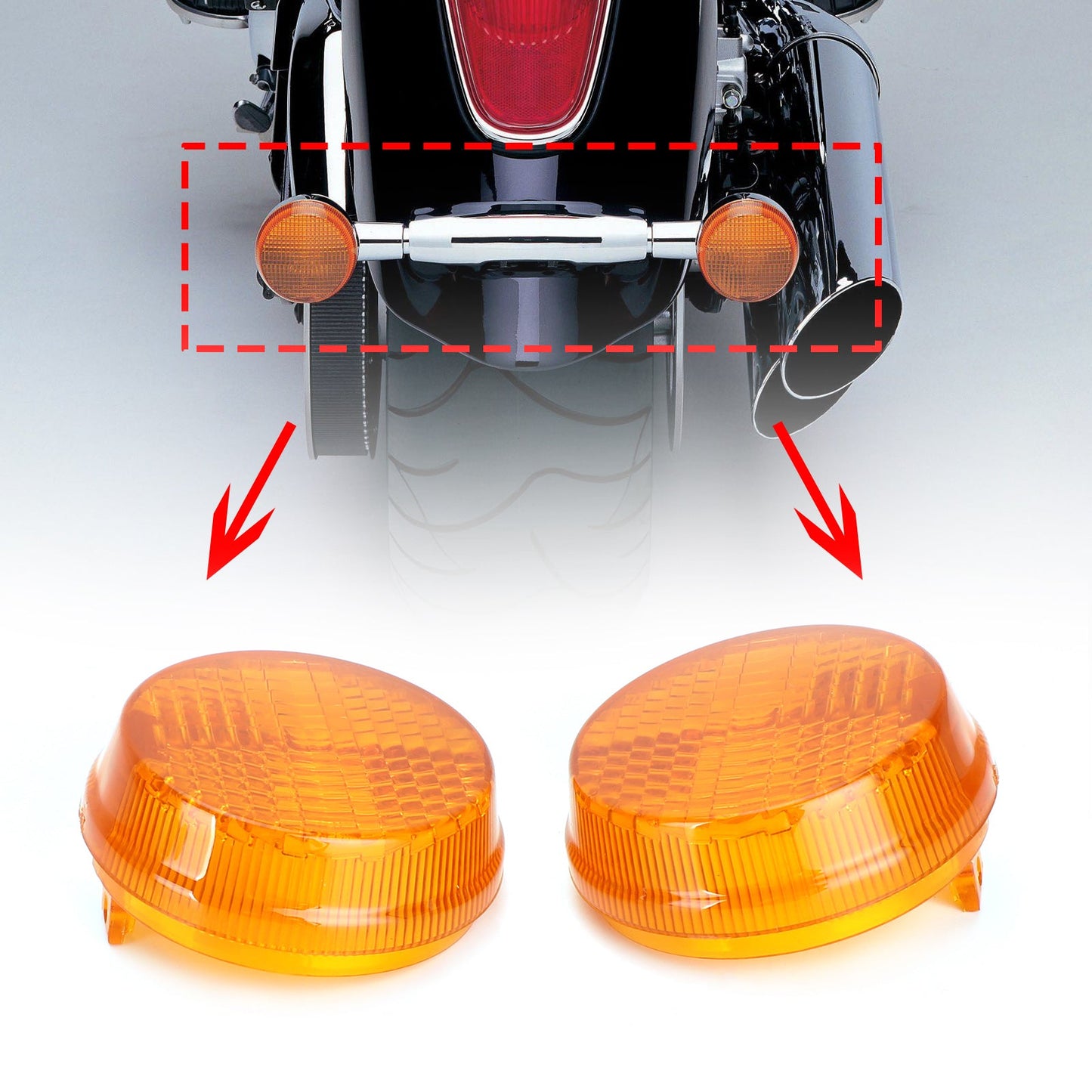 Lenti per indicatori di direzione per Honda Shadow Spirit VT750 Vulcan VN Generico