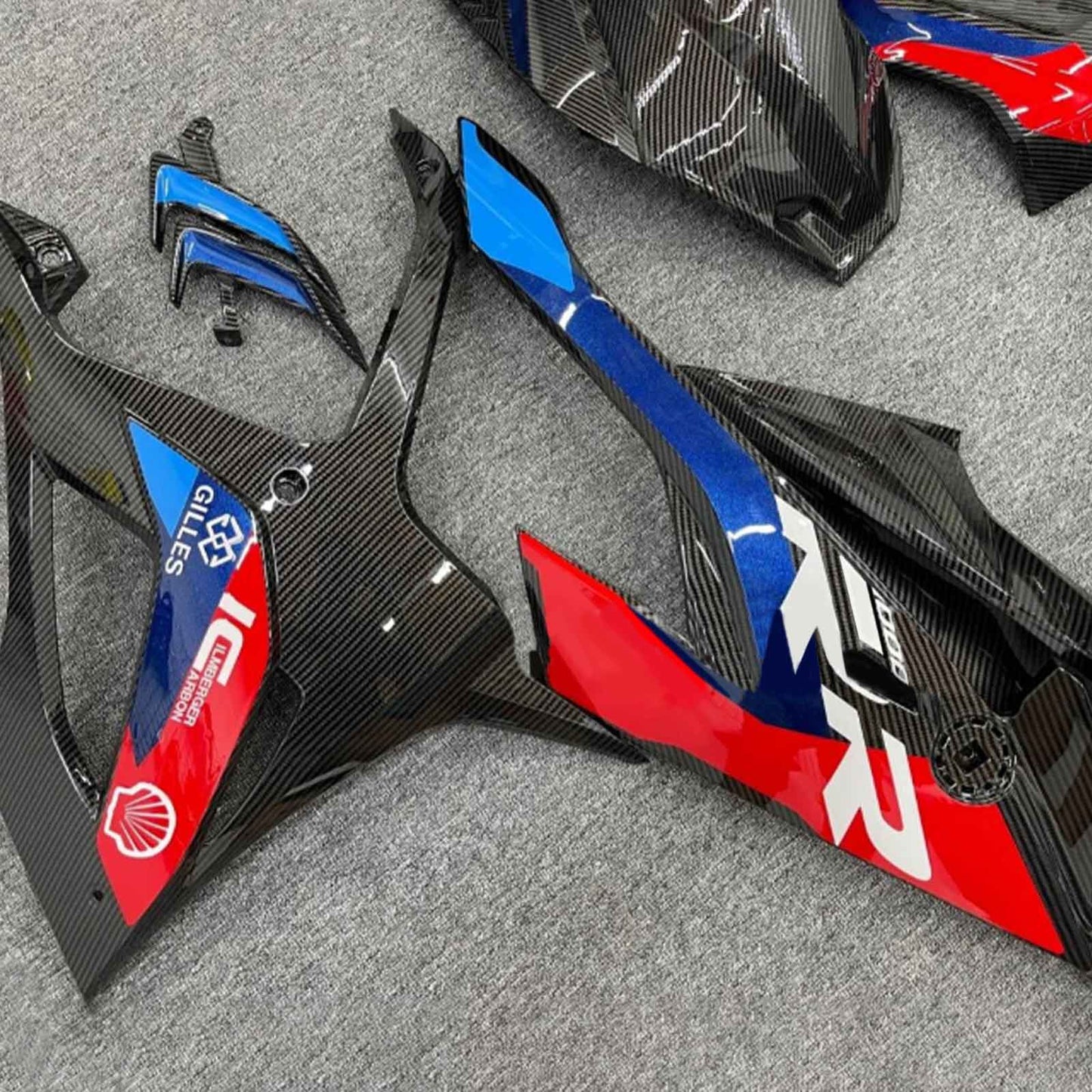 Amotopart BMW 2019-2022 S1000RR/M1000RR Kit di rivestimento rosso blu nero