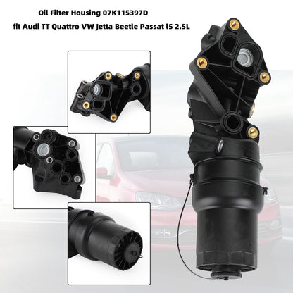 Alloggiamento filtro olio 07K115397D adatto per Audi TT Quattro VW Jetta Beetle Passat l5 2.5L Generico