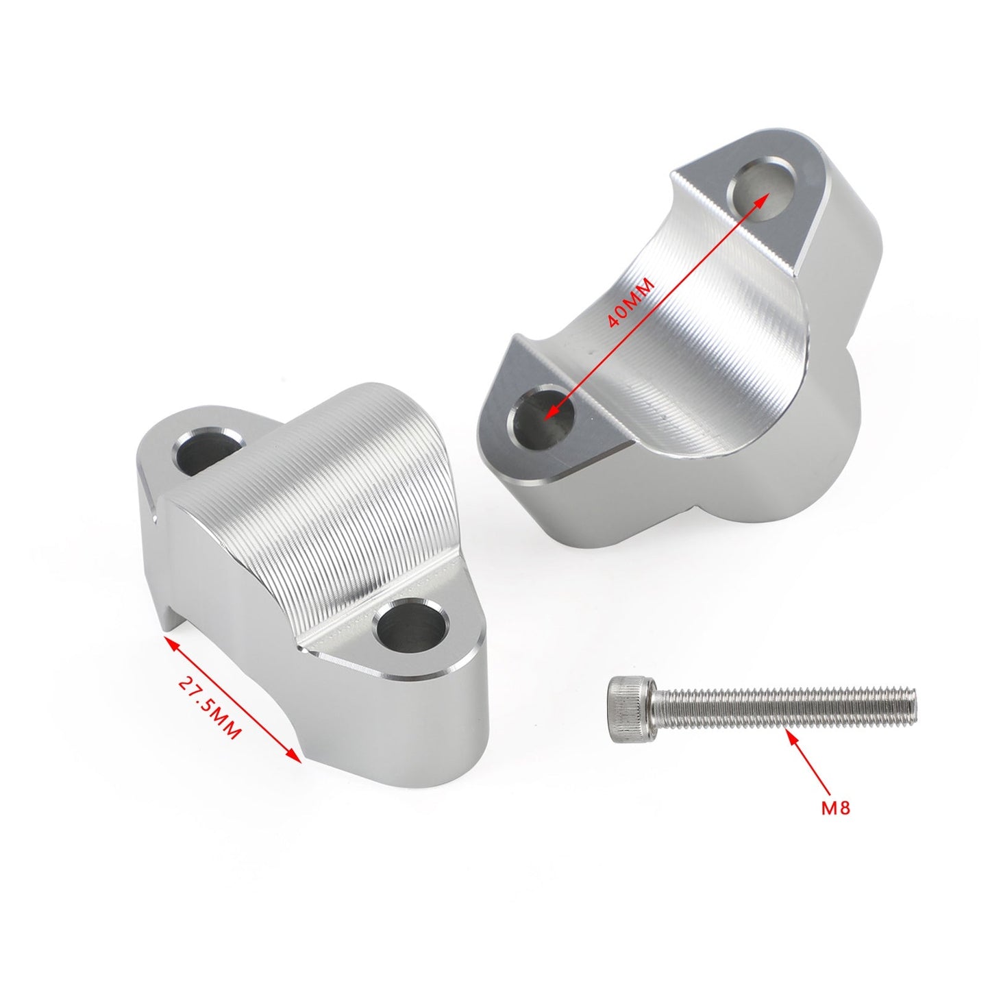 Morsetto riser per montaggio su manubrio Biller in alluminio per CFMOTO 800MT 800 MT 2021 2022 generico