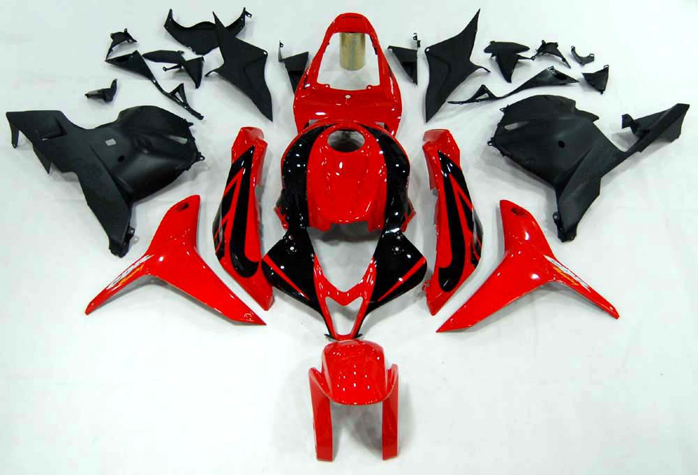 Amotopart 2009-2012 CBR600rr Honda Cladding Red & Black Kit