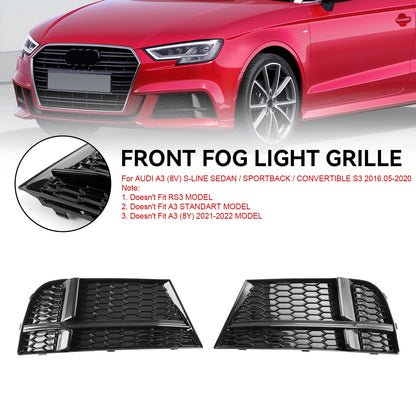 Copertura fendinebbia anteriore cornice griglia griglia adatta AUDI A3 8V S-LINE 2017-2019