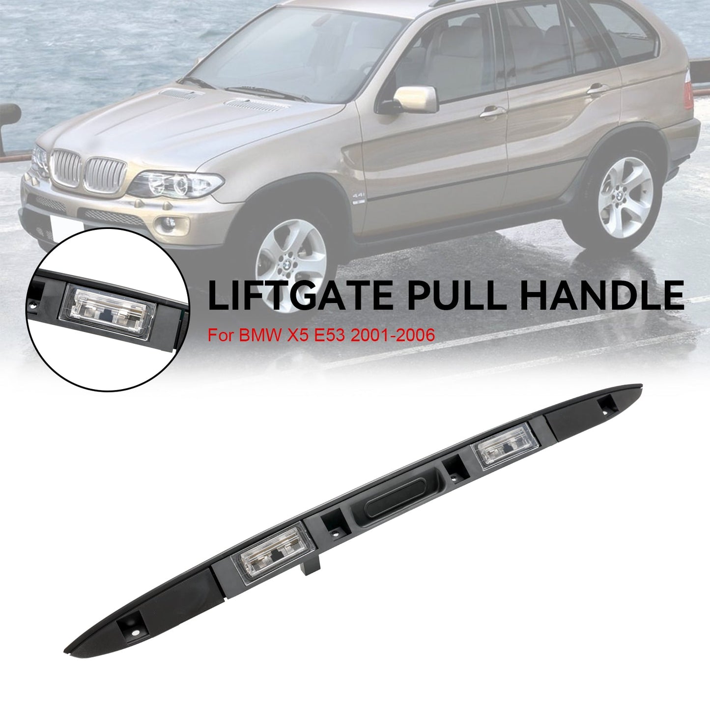 Impugnatura targa coperchio bagagliaio con pulsante chiave 51137170676 Fit BMW X5 E53