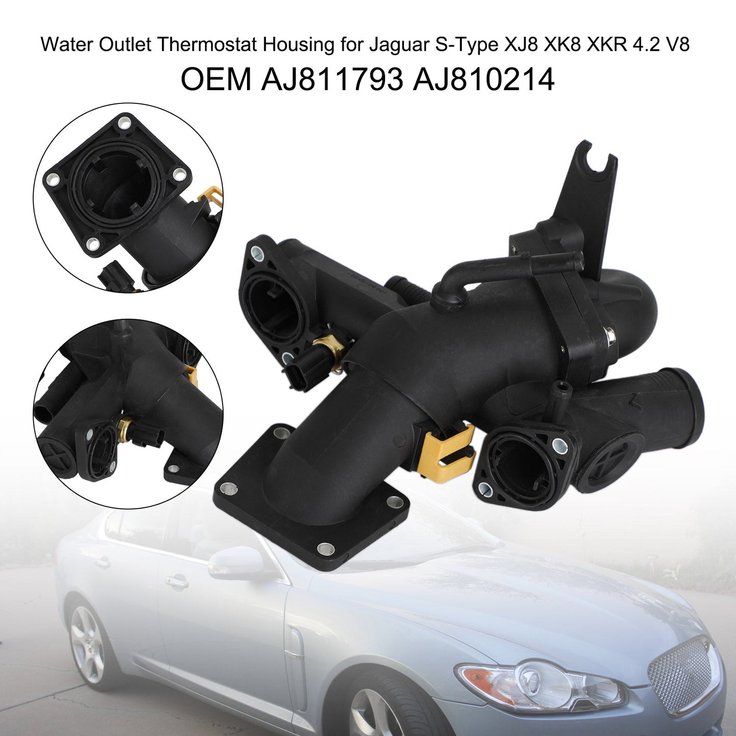 Jaguar S-Type XJ8 XK8 XKR 4.2 V8 AJ811793 Alloggiamento termostato uscita acqua
