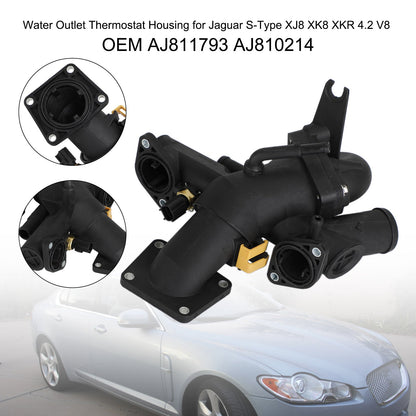 Jaguar S-Type XJ8 XK8 XKR 4.2 V8 AJ811793 Alloggiamento termostato uscita acqua