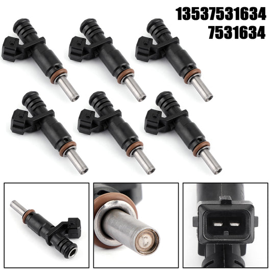 6x Fuel Injectors For 06-12 BMW 128i 328i X3 X5 Z4 525i 2.0/2.5/3.0L 7531634