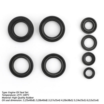 Kit paraolio motore adatto per Yamaha DT125 DT175 MX125 MX175 IT175 YZ125 1974-1983 Generico
