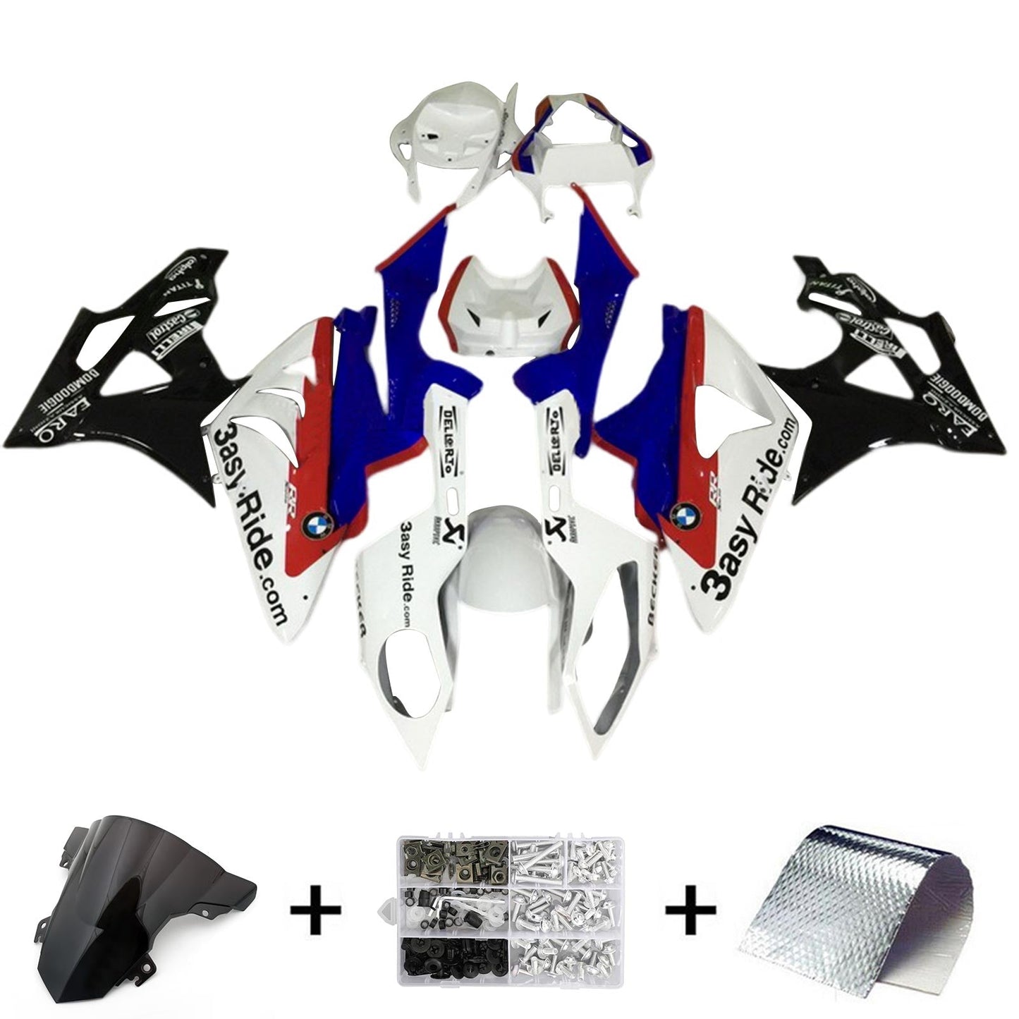 Amotopart BMW S1000RR 2015-2016 Kit Carenatura Carrozzeria Plastica ABS