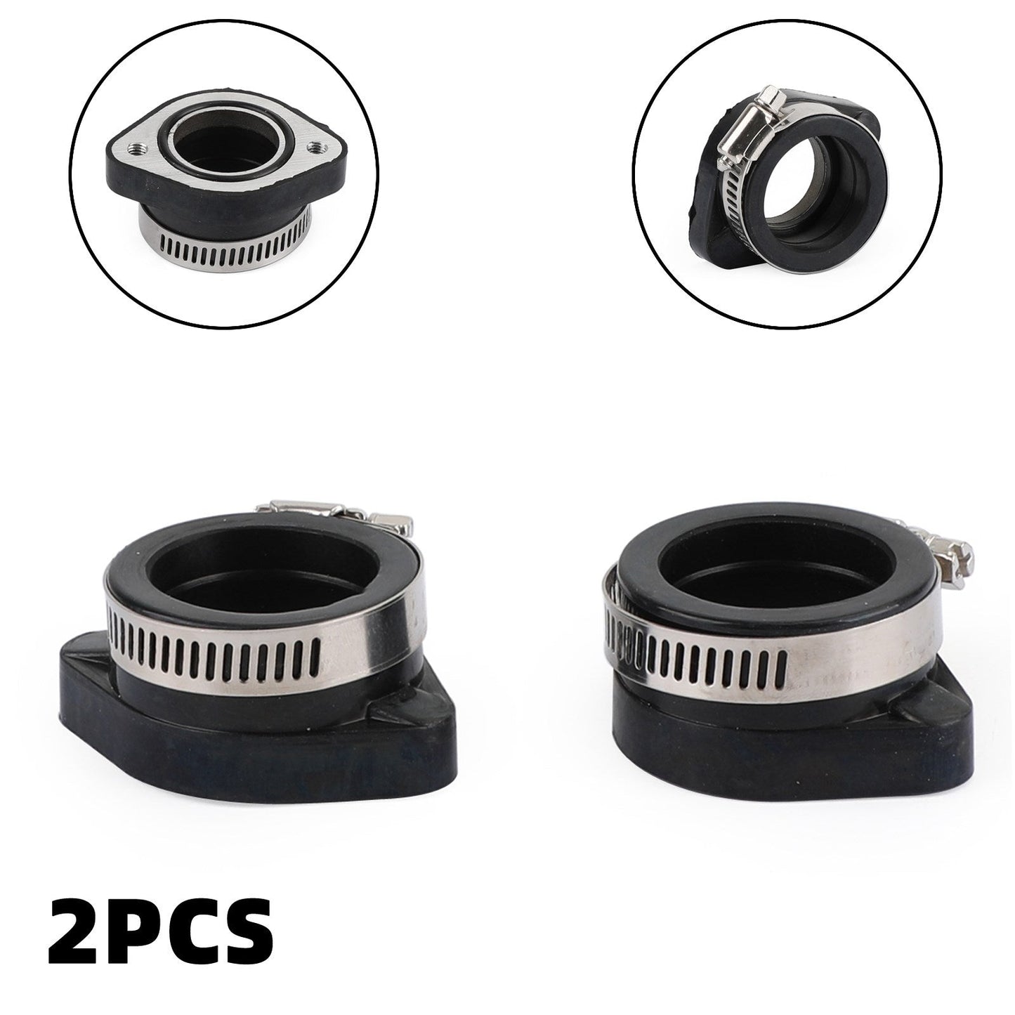 2x collettore flangia adattatore aspirazione carburatore con morsetto per VM24 PE26 PE28 PWK 28mm