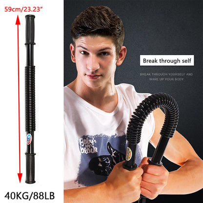 Heavy Duty Spring Chest Power Bar Twister Parte superiore del corpo Allenamento della forza delle braccia 40 kg