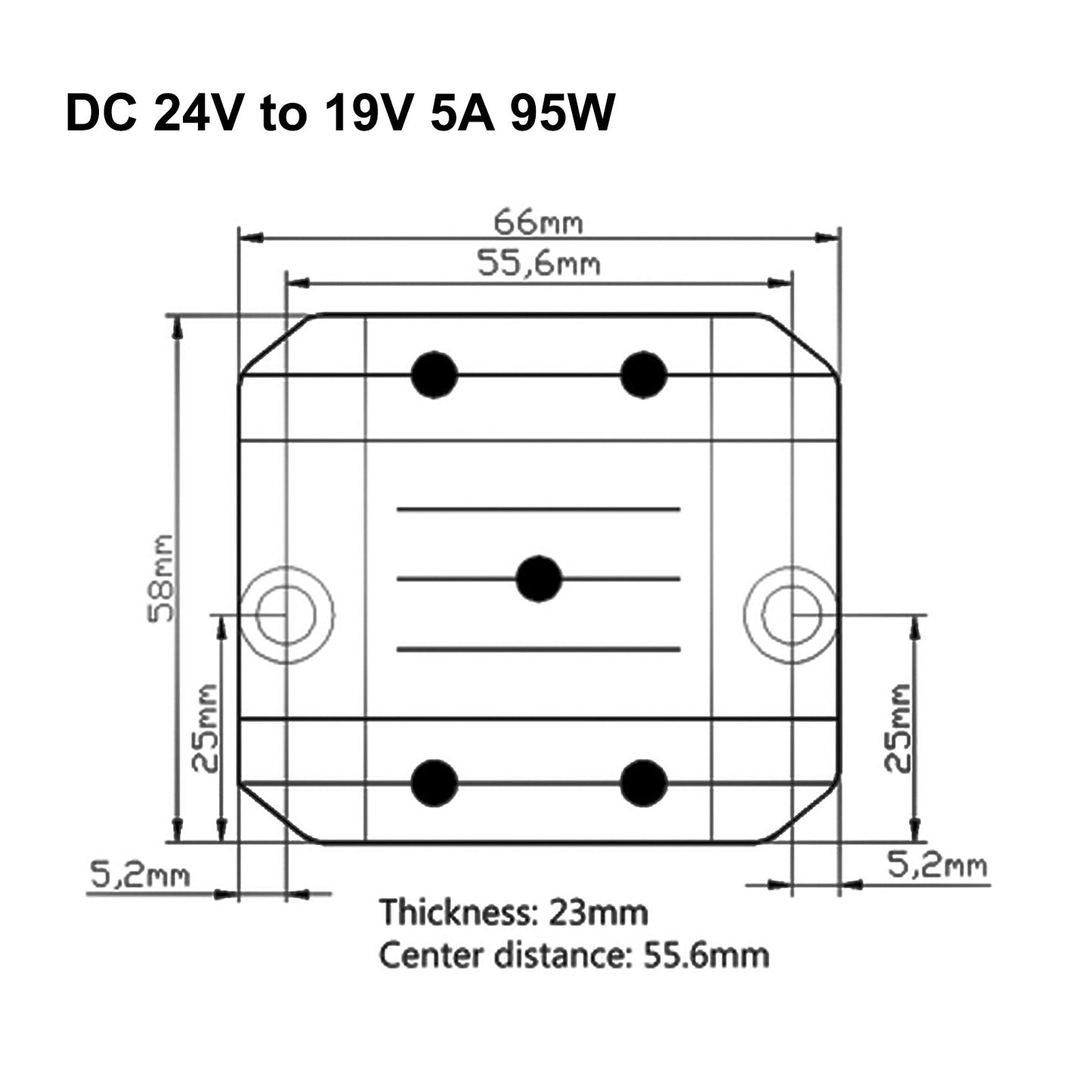 Modulo step-down buck CC/CC Regolatore del convertitore di alimentazione da 24 V a 19 V 5 A