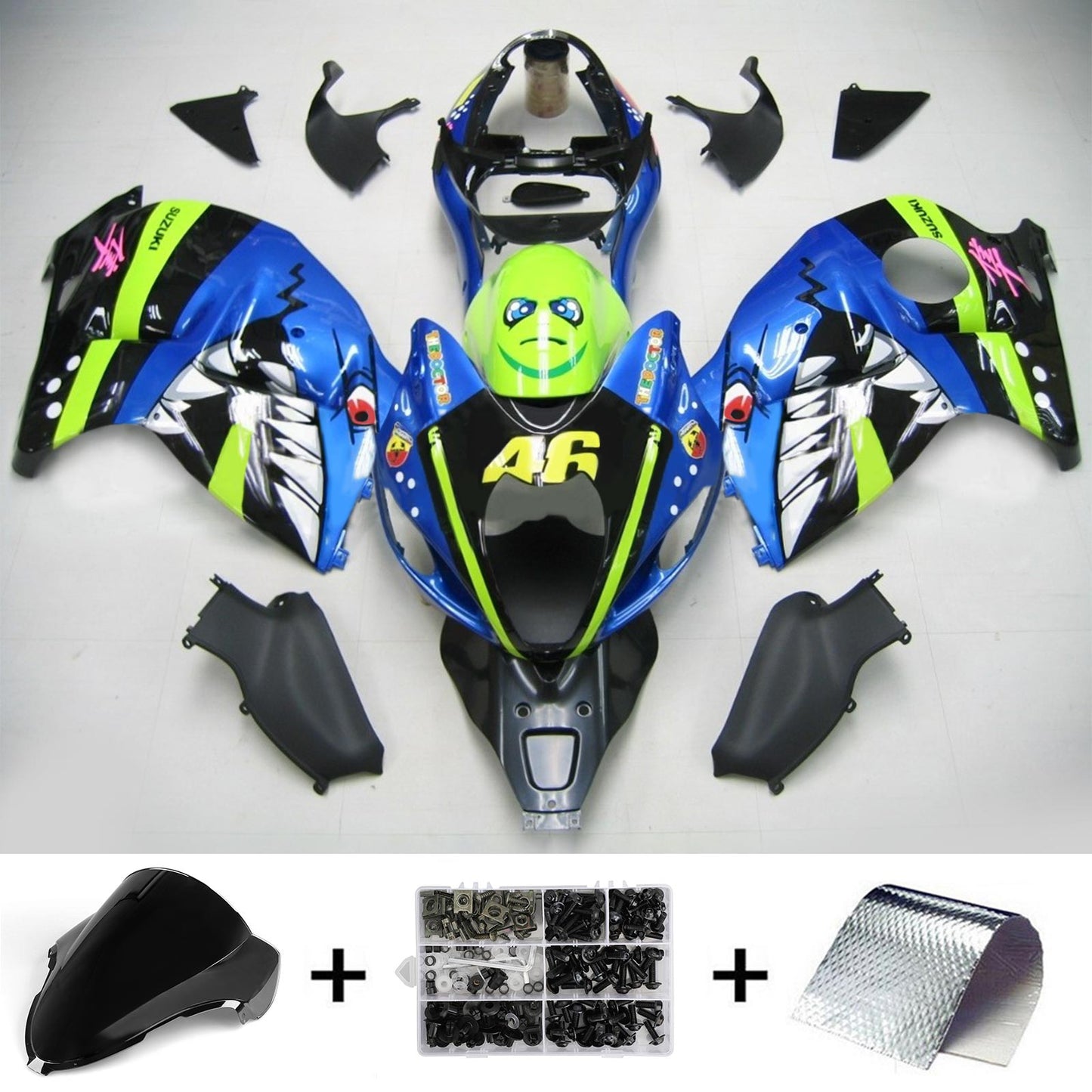 Suzuki Hayabusa GSXR1300 1999-2007 Kit Carenatura Carrozzeria Plastica ABS