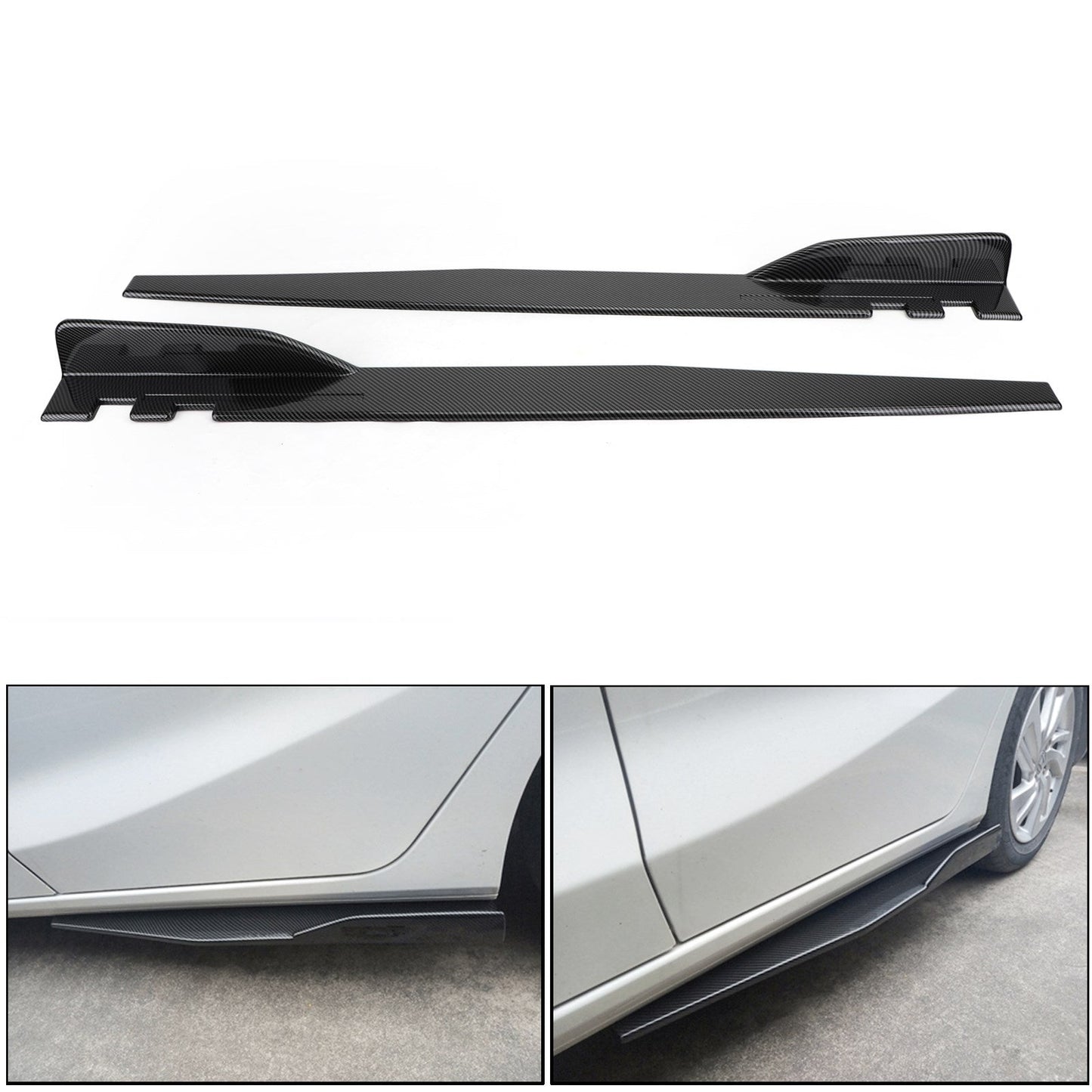Benz W211 W212 Minigonne laterali in fibra di carbonio Splitter bilancieri Diffusore Winglet Wings Generico
