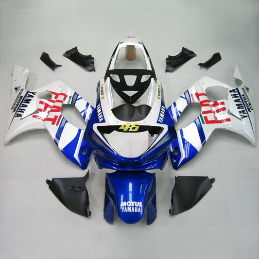 Amotopart Yamaha 1996-2007 YZF 600R Thundercat Kit carenatura blu bianco