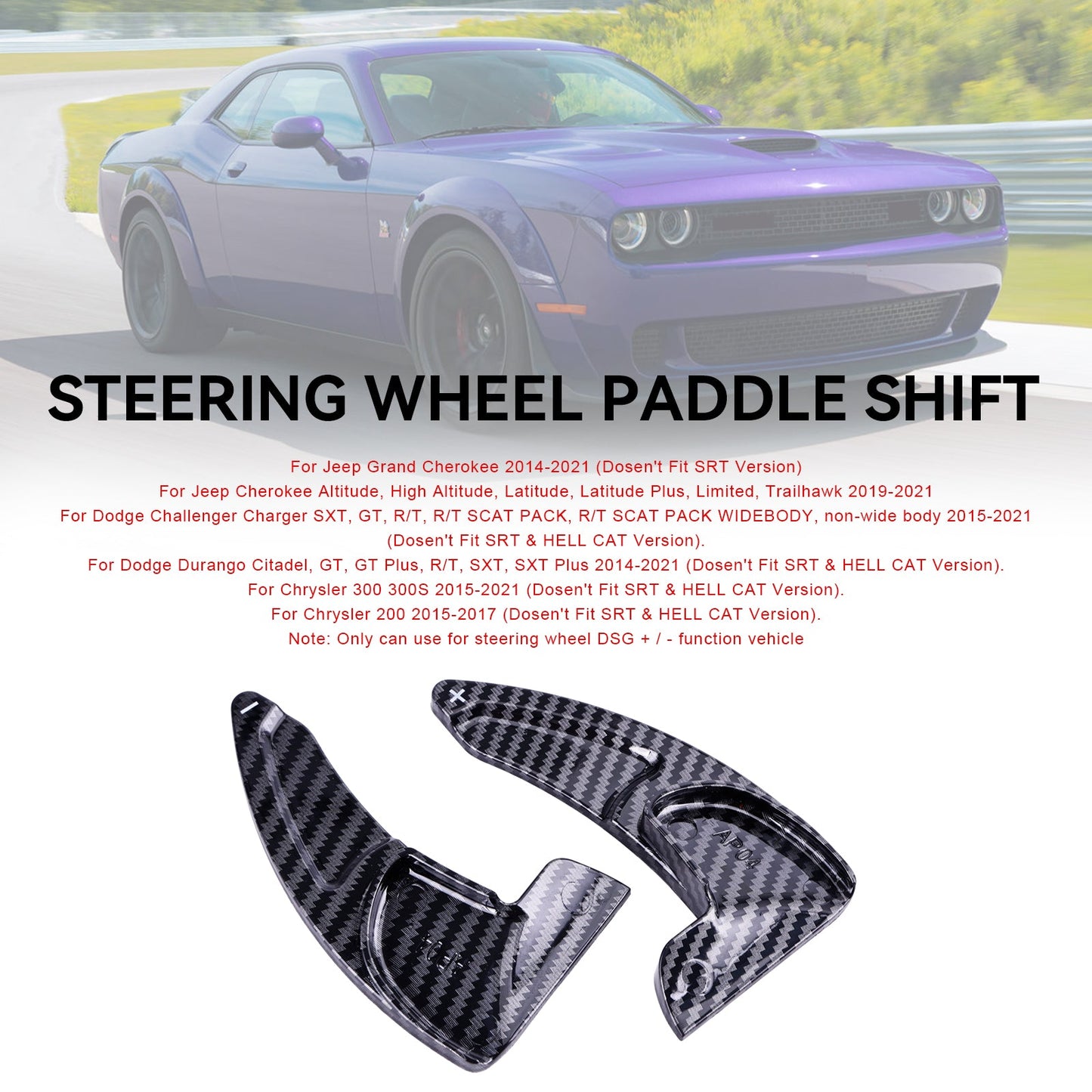 Dodge Challenger Charger Volante Shift Paddle Extended Shifter Trim