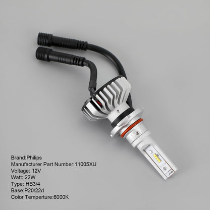 Per Philips 11005XUX2 X-treme Ultinon LED Faro HB3/4 12V25W 6000K +200%