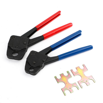 2 Pex Crimper 1/2" e 3/4" Plumbing Crimping Gonogo Set Angle Gauge Tools Combo