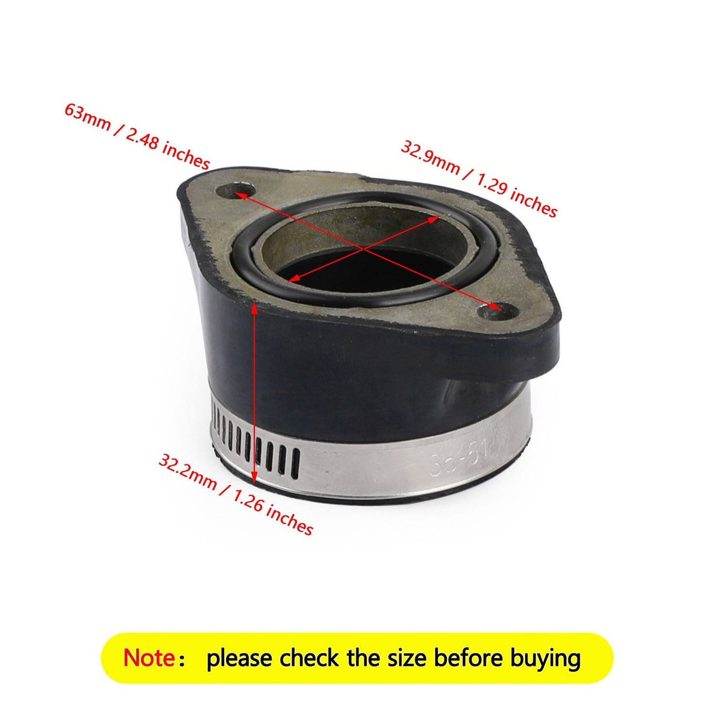 ASPIRAZIONE CARB BOOT FLANGIA Fit per Honda TRX300EX TRX300X 1993-2009 16211-HC0-003 Generico