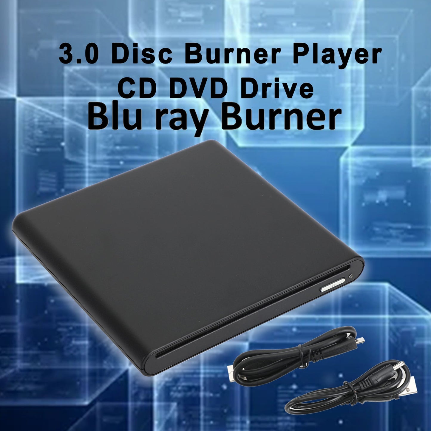 Slot per masterizzatore Blu ray USB esterno BD-R BD DVD CD RW Disc Writer Lettore di film