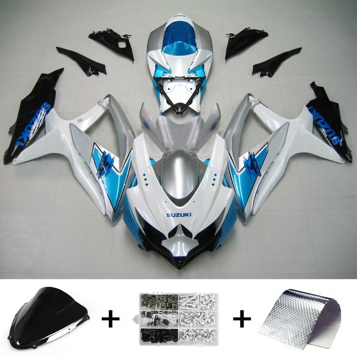 Suzuki GSXR 600/750 2008-2010 Kit Carena Carrozzeria Plastica ABS K8