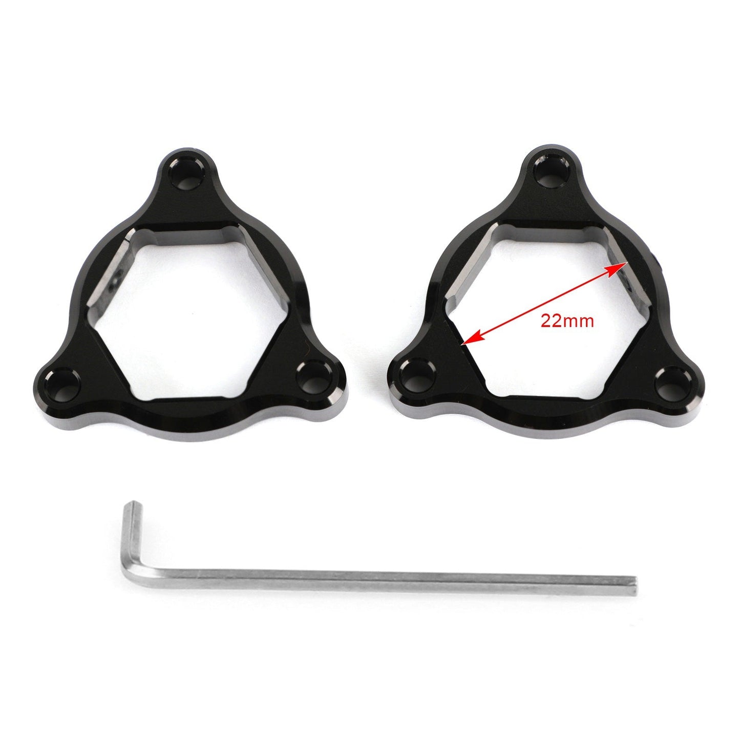 Pre Regolatori Forcella Nero 22MM Fit per Kawasaki Z1000 03-06 ZX636 Ninja 650R Generico