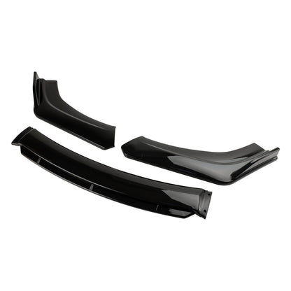 4 pezzi protezione diffusore splitter kit corpo labbro paraurti anteriore universale per auto nero