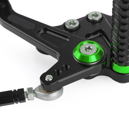 Pedane Pedane CNC Alu Verde Fit per Kawasaki Ninja EX 250 / 400 2018-2020 Generico