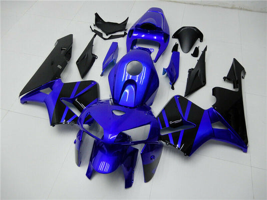 Amotopart 2005-2006 CBR600rr Honda Cladding Blue Black Kit