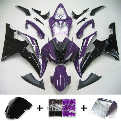 Amotopart Yamaha 2008-2016 YZF 600 R6 Kit di paura viola nero