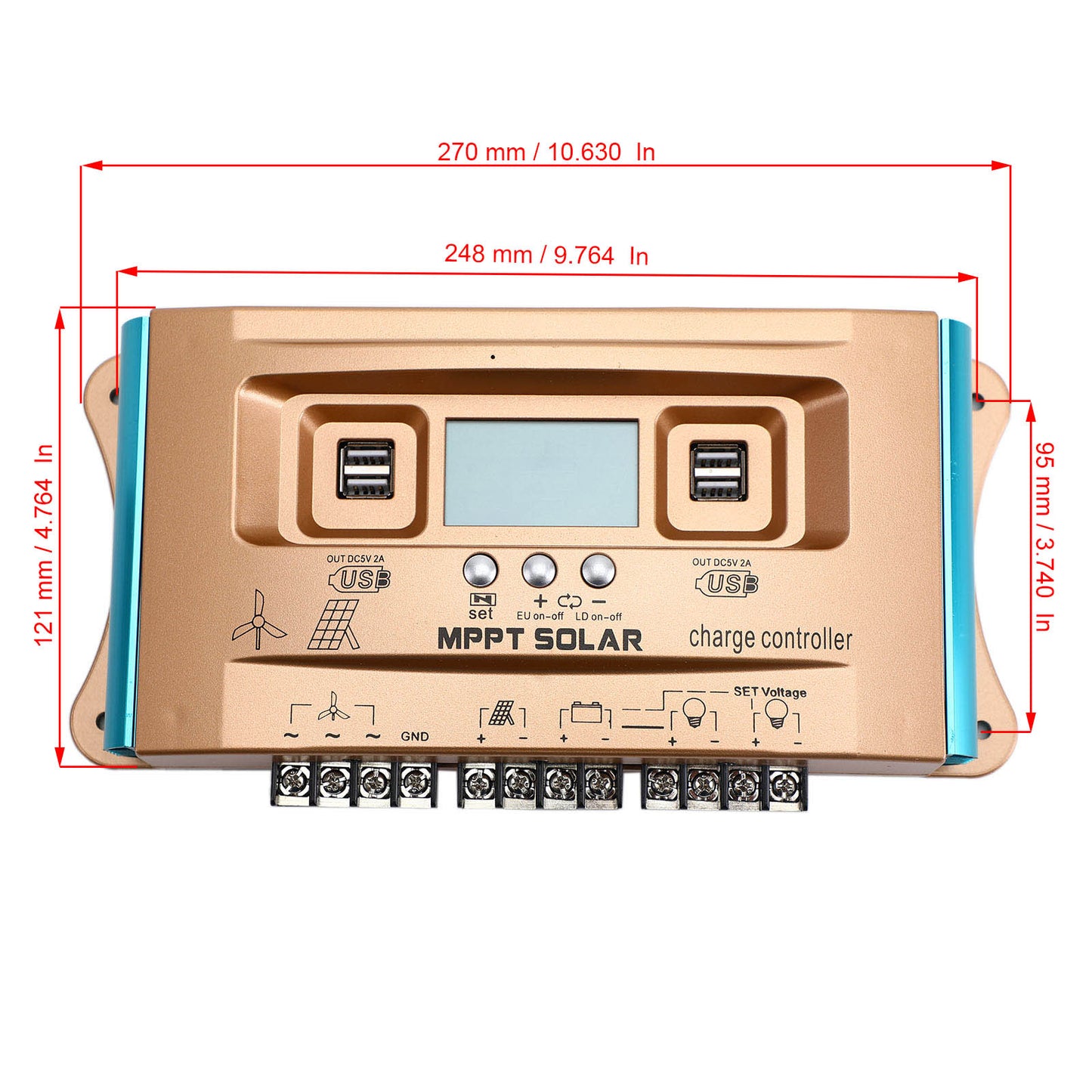 Le migliori offerte per MPPT AUTO Dual USB Wind Solar Hybrid Charge Controller Charger 12V-60V sono su ✓ Confronta prezzi e caratteristiche di prodotti nuovi e usati ✓ Molti articoli con consegna gratis!