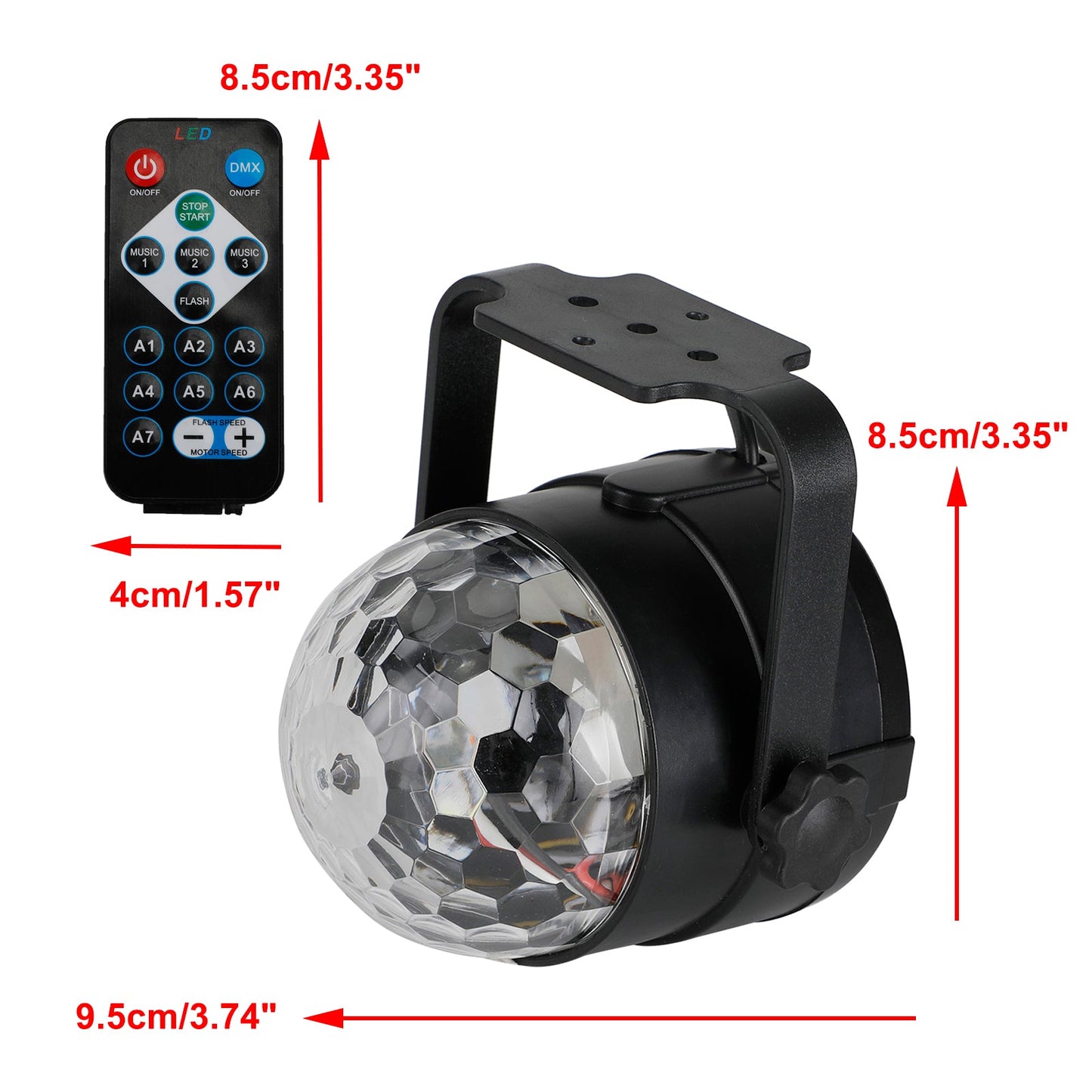 Disco Light Magic Ball LED RGB Rotante Club DJ Stage Light con telecomando
