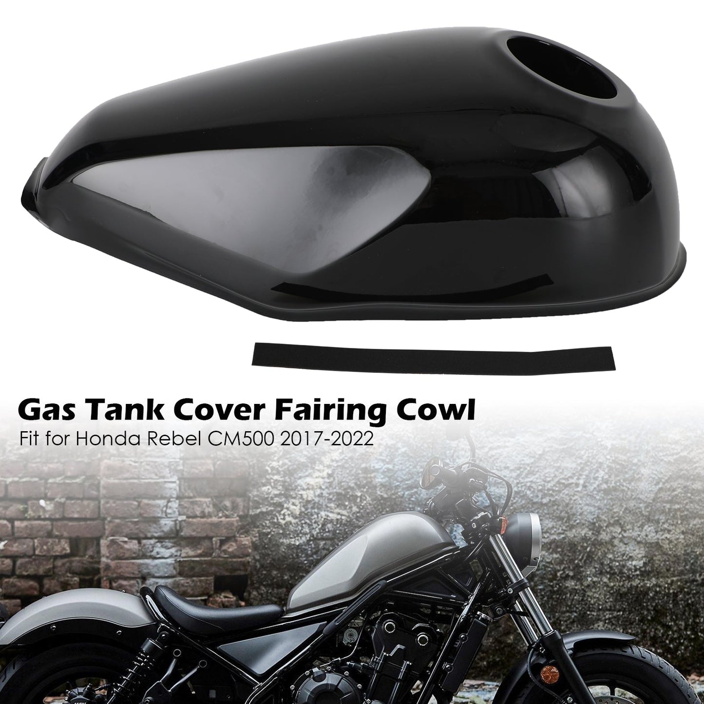 Coperchio del serbatoio del gas Trim carenatura per Honda Rebel CMX300 2021-2022 CMX500 2017-2022 Generico