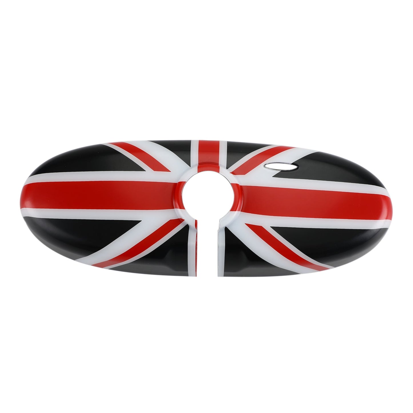 Copertura per specchietto retrovisore Union Jack UK Flag per MINI Cooper R55 R56 R57 Nero/Rosso