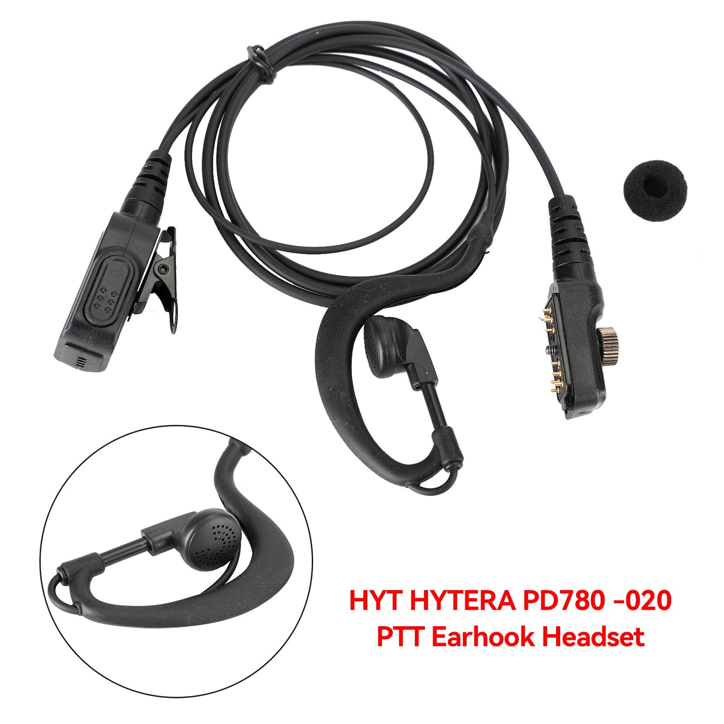 Cuffia ovale PTT in un walkie-talkie per HYT PD752 PD782 PD785 PD785G PT580H