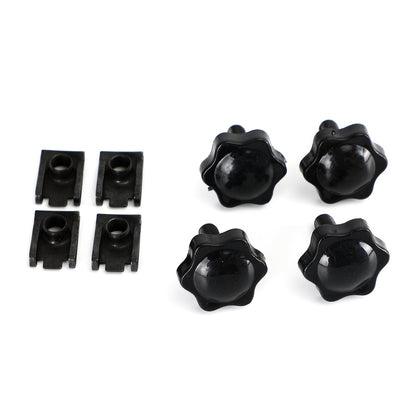 4Pcs Bisaccia Leva di Bloccaggio Bulloni e Dadi Kit Adatto Per Glide King Touring 96-19 Argento Generico