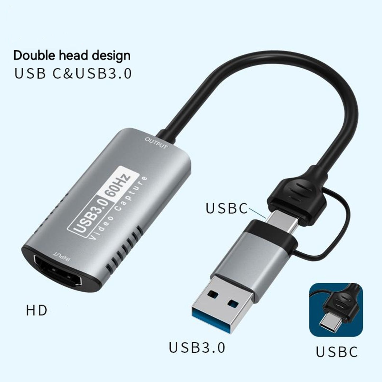 Scheda di acquisizione video ad alta definizione 4K Trasmissione in diretta di giochi da HDTV a USB 3.0/Type-C