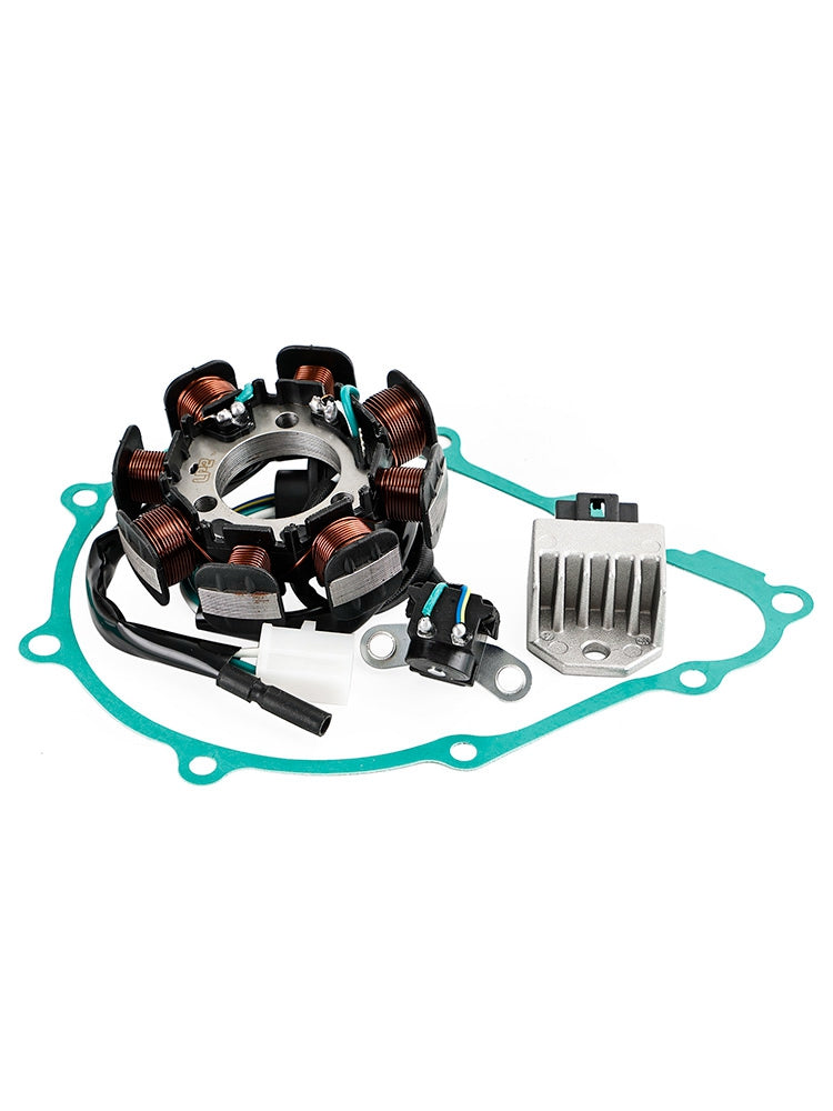 Magneto Statore + Raddrizzatore di Tensione + Guarnizione Per Honda CRF150F 06-17 31120-KPT-A01