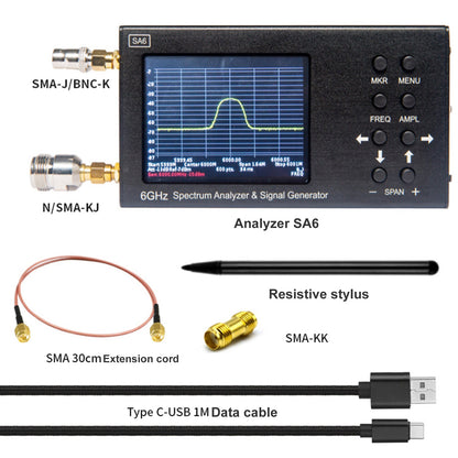 SA6 6GHz Palmare Portatile 3.2" Analizzatore di Segnale Generatore di Segnale 35-6200MHz