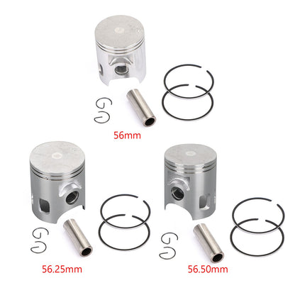 Piston Pin Ring Set STD / +.25 / +.50 Alesaggio Misura per Yamaha DT125 MX 1986-1991 DT 125 E/F/G/H 1978-1981 Generico