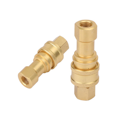 1 set 1/4" NPT ISO 7241-B raccordi idraulici a sgancio rapido/accoppiatori in ottone