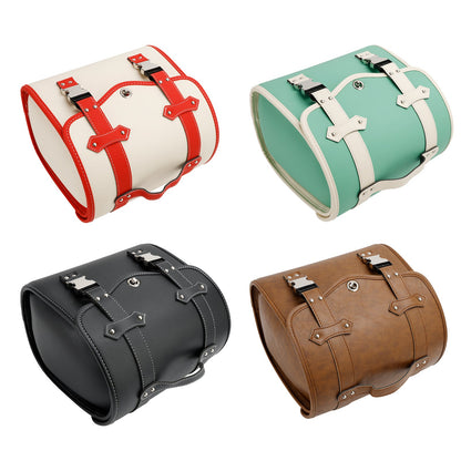 Borsa porta attrezzi laterale per borsa laterale Pu universale a sgancio rapido per moto Marrone