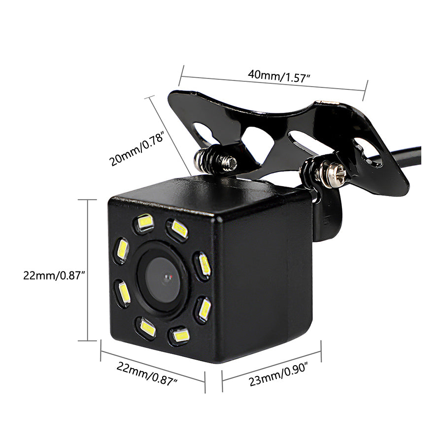 Trasmettitore e ricevitore video wireless HD + 8LED HD Backup Camera Car Rear Vista laterale anteriore 2,4 GHz Generico