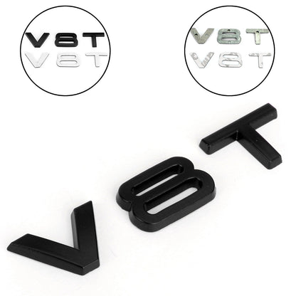 Distintivo dell'emblema V8T adatto per AUDI A1 A3 A4 A5 A6 A7 Q3 Q5 Q7 S6 S7 S8 S4 SQ5 nero generico